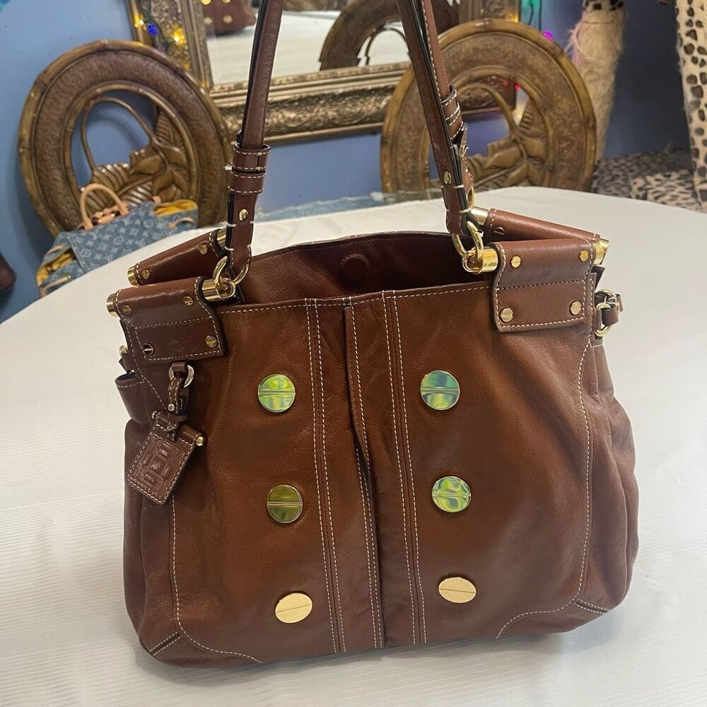Milly Brown Leather Purse Handbag